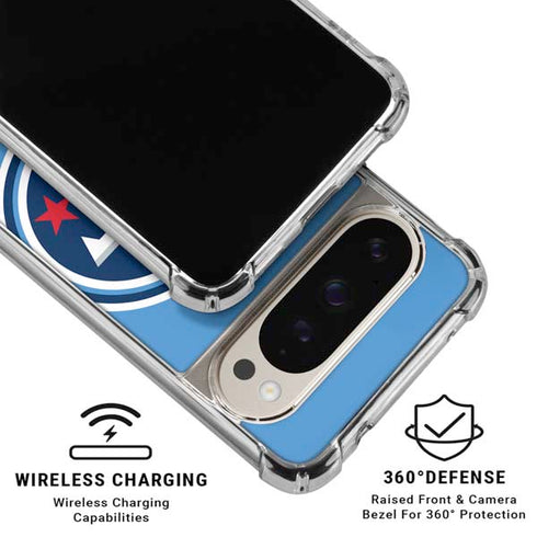NFL Tennessee Titans Large Logo Pixel 9/9 Pro Clear Case